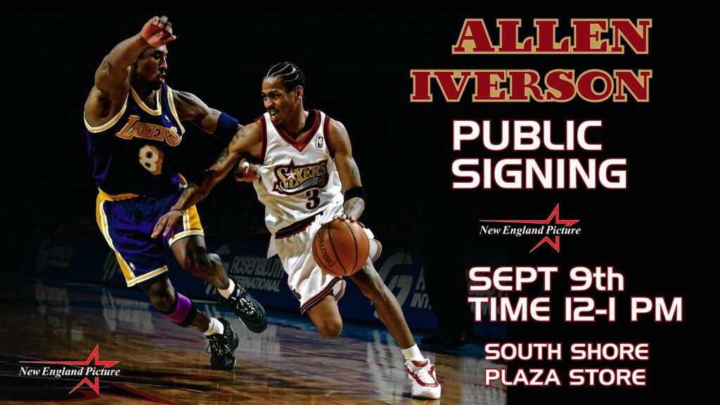 Allen Iverson Public Signing
Date: Saturday, September 9th        Time: 12:00-1:00pm
Location: NEP Store South Shore Plaza 250 Granite St Braintree, MA https://t.co/CQl6FGL0CP