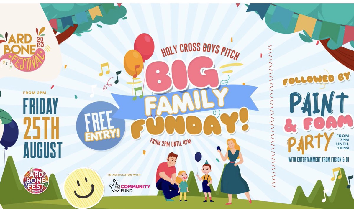 Big Family Fun Day & Paint/foam Party 🎉🕺💃 🎨 Friday 25th August This is always one of the highlight days at the festival and our young people absolutely love it. This Time More Paint 🎨 More Fun 🤩 Thank you to @TNLComFundNI for helping make this event possible.