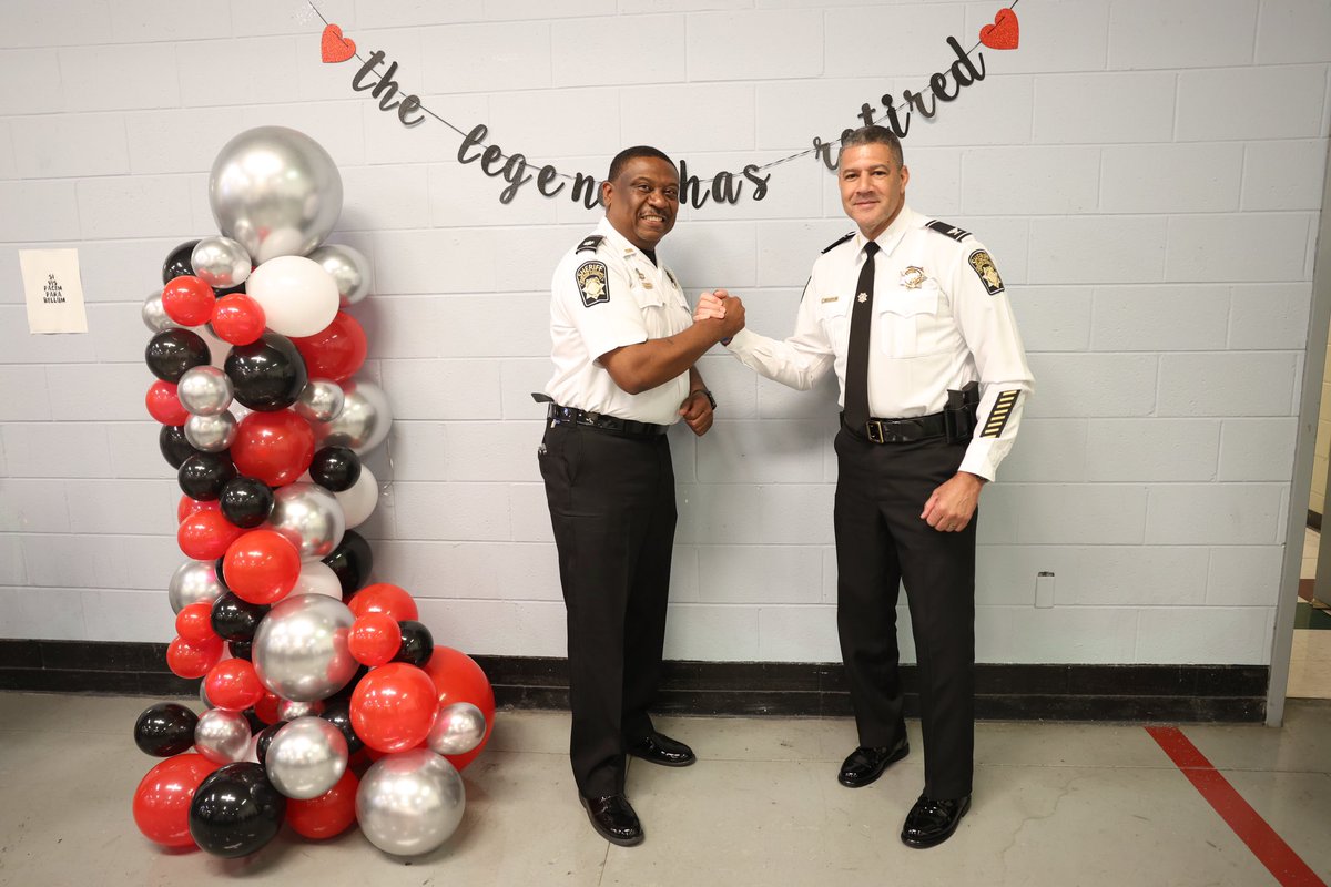 FultonSheriff's tweet photo. The Fulton County Sheriff’s Office bids a heartfelt goodbye to our esteemed Lieutenant Colonel Jenkins as he embarks on a well-deserved retirement. Your dedication, leadership, and 25+ years of service have left an indelible mark on our agency. You will be missed. #FCSOSTRONG https://t.co/zNqWhAq82D