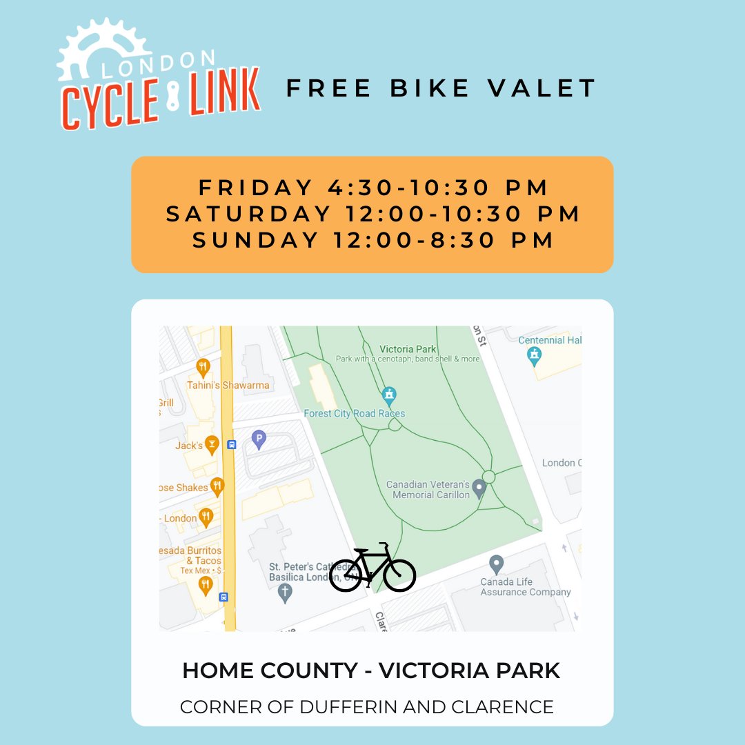 London Cycle Link (@ldncyclelink) on Twitter photo Headed to <a href="/HomeCountyFest/">Home County</a> this weekend? Why not ride your bike and park it with us! London Cycle Link will have a free bike valet set up for anyone who rides to Home County. It will be kept safe with our wonderful volunteers and staff! Headed to <a href="/HomeCountyFest/">Home County</a> this weekend? Why not ride your bike and park it with us! London Cycle Link will have a free bike valet set up for anyone who rides to Home County. It will be kept safe with our wonderful volunteers and staff!