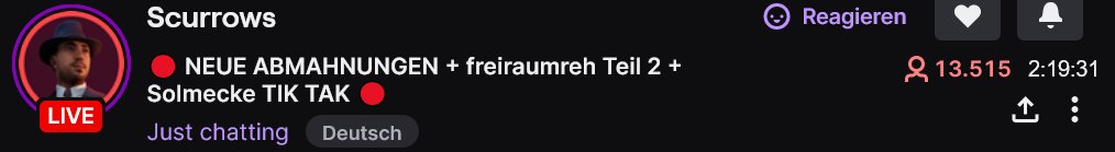 KrinockCkronik's tweet photo. Ehre an denn neuen King von Twitch @Scurrows #FreeScurrows https://t.co/DvNKct9HFd