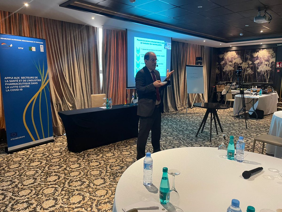 PNUDAlgerie's tweet image. Formation sur la réglementation des #marchéspublics, décret présidentiel n°15-247 du 16/09/15 portant réglementation des marchés publics et des délégations de service public au profit de🤝45 pharmaciens hospitaliers en présentiel et 300 en ligne, les 10 et 11 Juillet
#ODD3 #ODD16