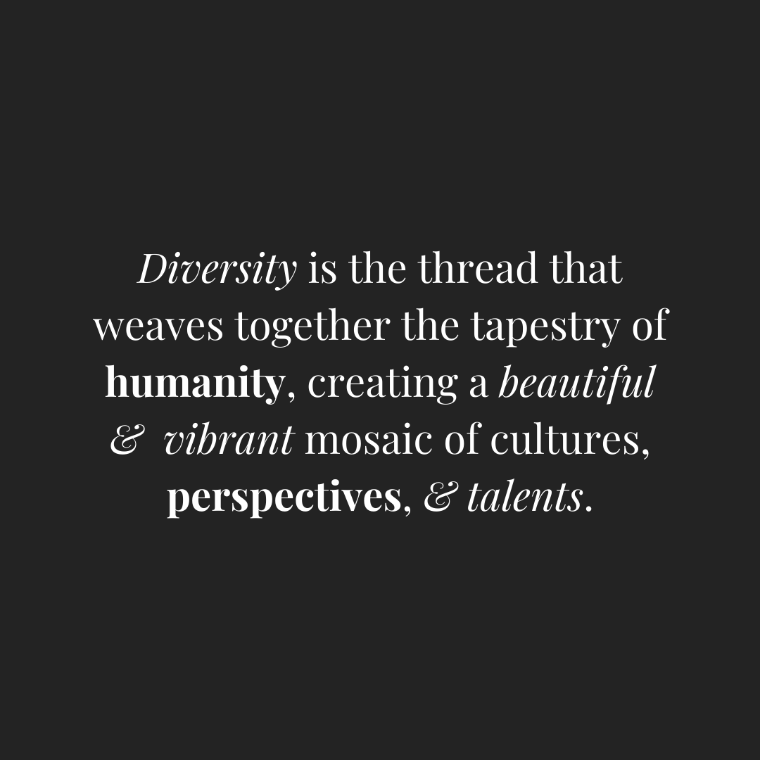In this quote, we recognize the profound impact of diversity in shaping the rich fabric of our global community. 

#DiversityMatters #InclusiveCommunity #CulturalMosaic #EmbracePerspectives #StrengthInDifferences #GlobalHarmony