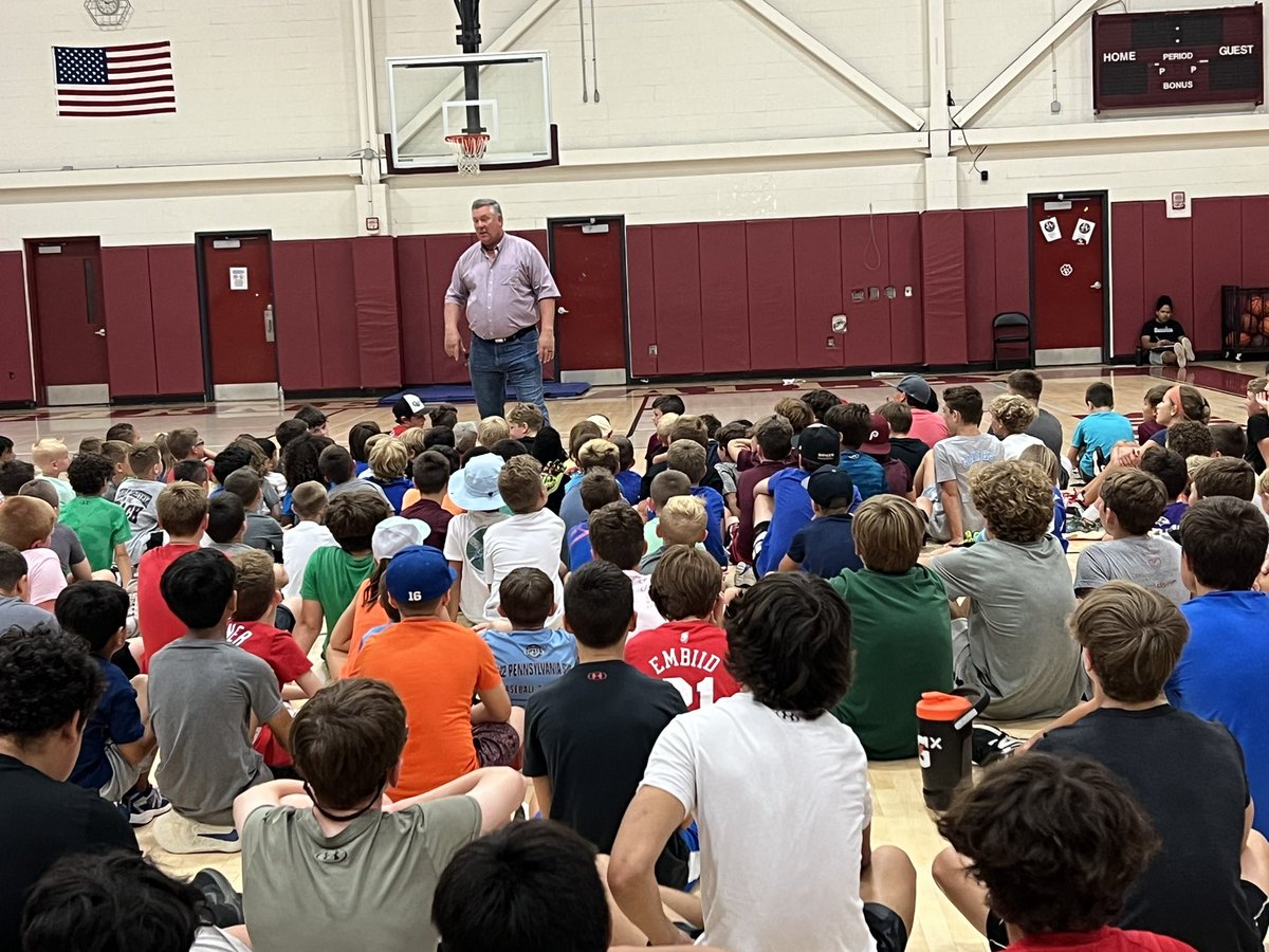 Thank you to Garnet Valley Football Offensive Line Coach Patt Evans for taking the time to speak to our campers today. Coach Evans was an Offensive Lineman for the Cowboys, Saints, Vikings, and Chiefs. Thank you Coach for talking about the importance of RESPECT!