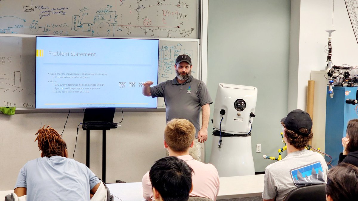 josebaca__'s tweet photo. Summer Activities as part of the NSF REU program, Unmanned Aerial Systems @IslandCampus, Department of Engineering. PhD student Josh Boyd presenting his research work and teaching to fly drones! #lsuasc #tamucc https://t.co/a1mkBbYgWH