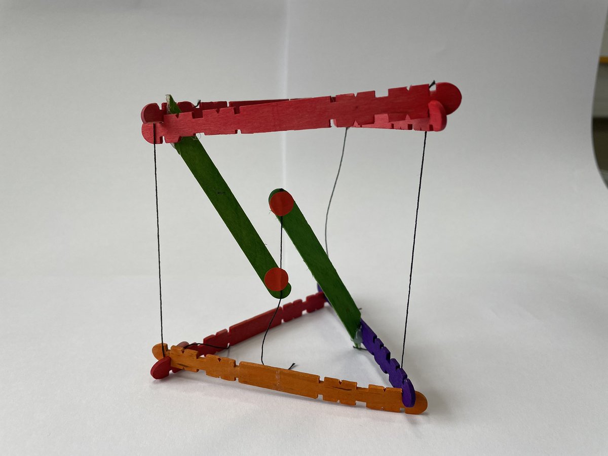 PaulAden's tweet photo. Day 2 of @DaresburyLab open week. Today we built tensegrity structures, and discussed the extreme engineering done by @STFC_Matters #DOW23 #TeamScience #scicomm https://t.co/UahltWat8a
