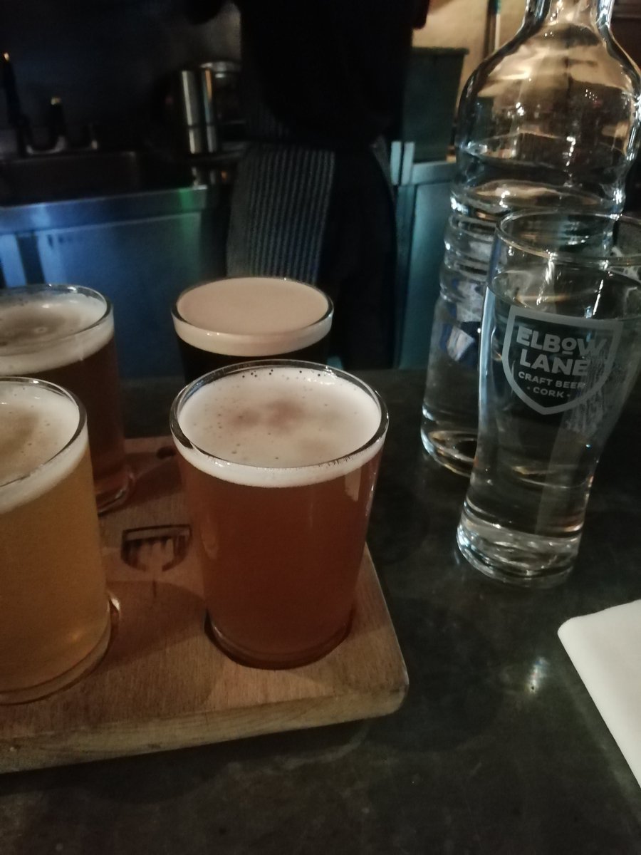 CraftBeersNI's tweet photo. @ElbowLaneCork well this is a good start! Lager is fantastic and no doubt the others will be too 🍻 https://t.co/DMKE6FRlrx