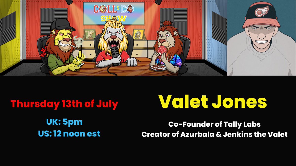 CollNFT's tweet image. This week on Coll &amp;amp; Co Show… 

It’s a big one!

- Talking Web3 with @valetjones 
- Launching Coll Club
- Giving away a book
- &amp;amp; more.

Can’t wait to chat to VJ about all things Web3, Azurbala, Avenue &amp;amp; Coll Club!

Link &amp;amp; Details below👇🏼

💛❤️