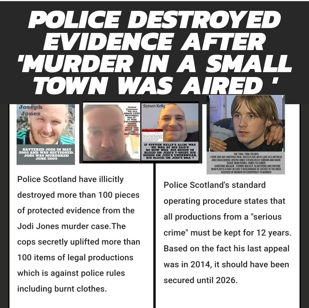 Why Did @PoliceScotland illegally Destroy Evidence. Then They Have The BARE FACED CHEEK To Delay Releasing The Untested Samples From Jodi's Body. #ErasTour #BBCscandal (unrelated just trying to raise awareness to police corruption #LukeMitchell