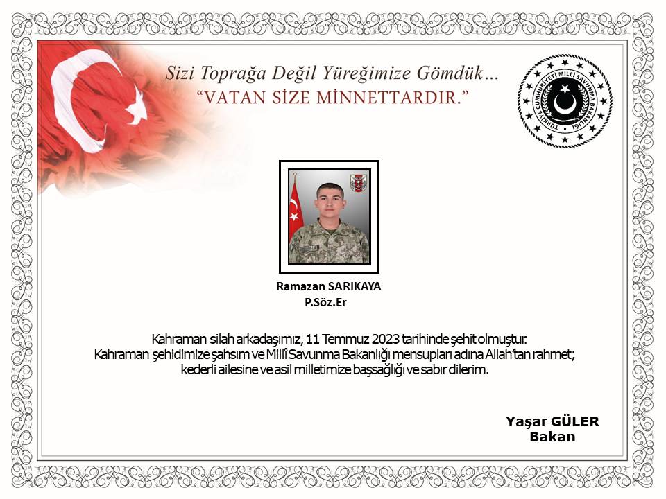 2022Allstar's tweet photo. Van'da askeri araçla otomobilin çarpışması sonucu yaralanan Piyade Sözleşmeli Er Ramazan Sarıkaya, tedavi gördüğü hastanede şehit oldu. Allah'tan rahmet diliyorum 🇹🇷
#TBMMdeEmekliZAMan İntihar
#TBMMdeEmekliZAManı Özkan Devlet Bahçeli Cem Yılmaz
@tcsavunma @MHP_Bilgi @Akparti https://t.co/MWDZ5jcfmG