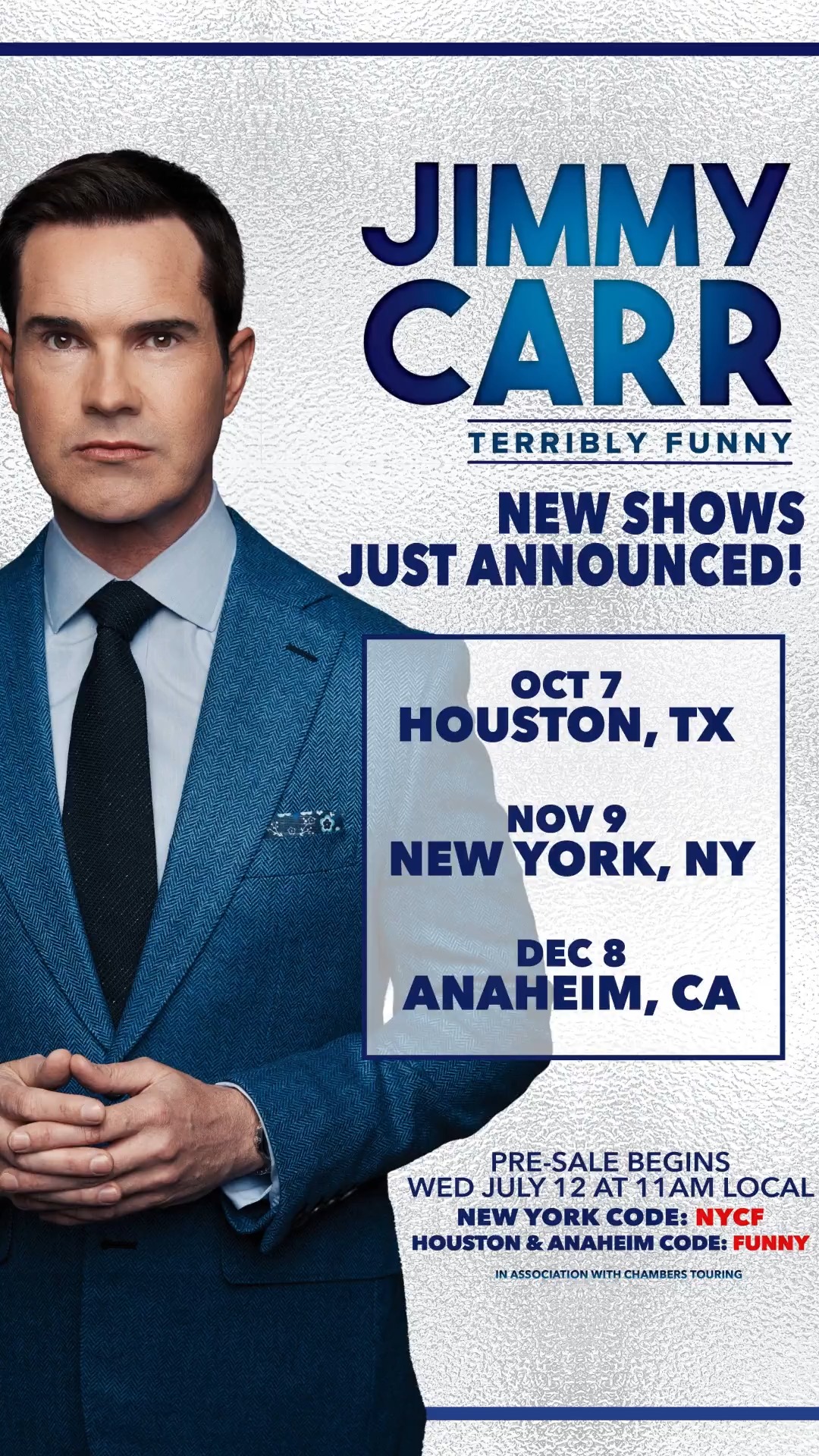 Jimmy Carr on Twitter "More shows just announced in Houston, New York