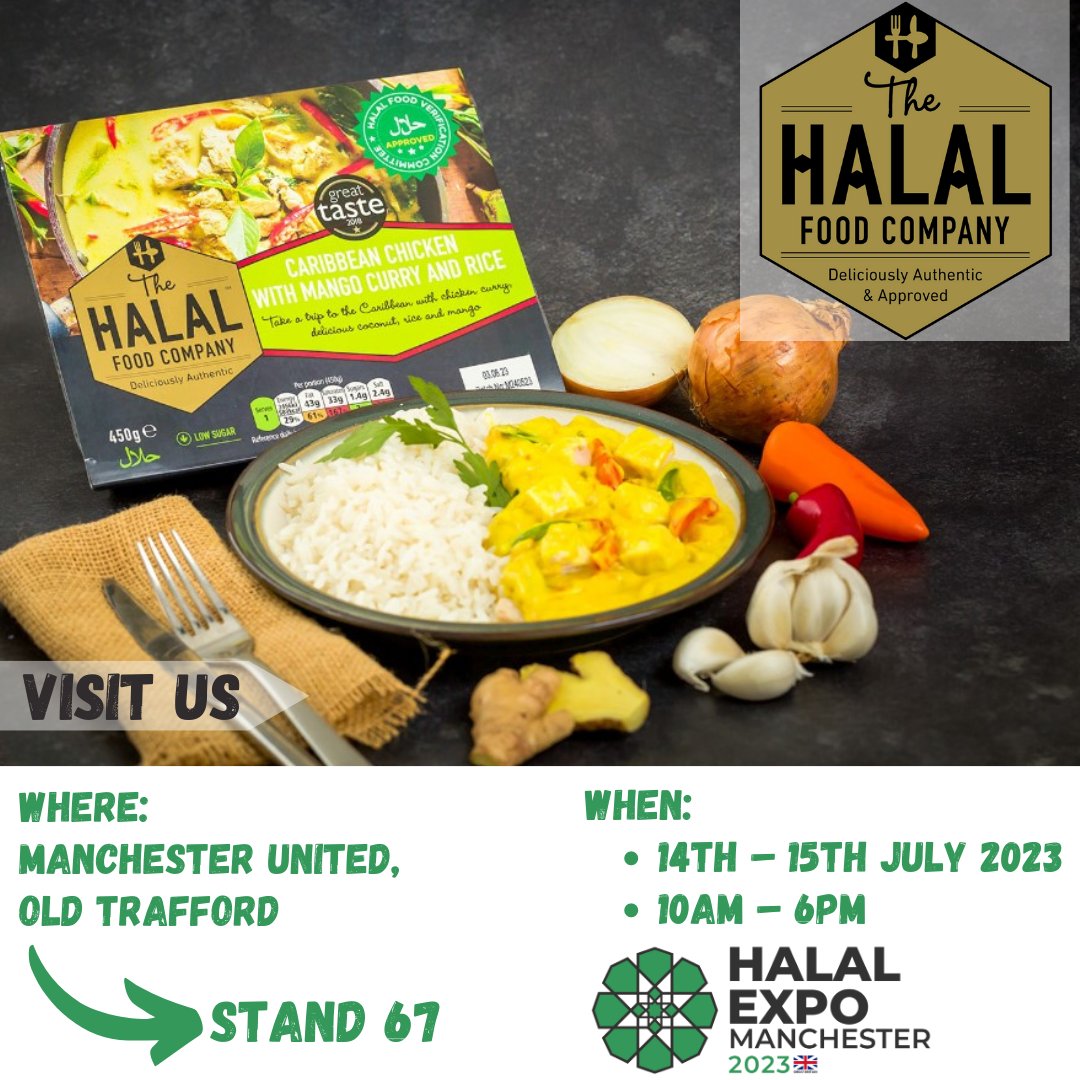 TheHalalFoodCo's tweet photo. 3 days until the Halal Expo will starts! 🥳
We are looking forward to meeting you there! 😍
Where:
Manchester United, Old Trafford | Stand 67
When:
14th - 15th July 2023 | 10am - 6pm
#halalfood #halal #foodlover #foodlondon #TheHalalFoodCompany #manchesterfood #readymademeals https://t.co/71Q7RnEcAB
