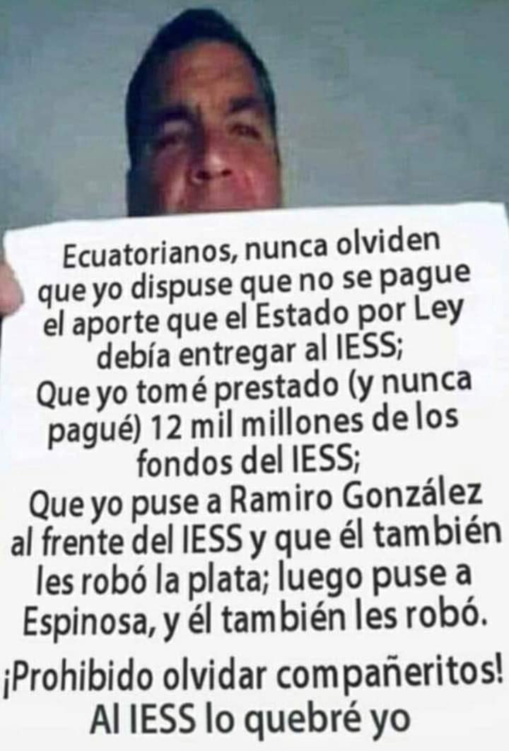 13_libertarian's tweet photo. #NoVotesPorCorruptos
#CorreismoEsCorrupción
#RC5LaDeLosProfugos
#RC5LaDeLosCorruptos https://t.co/rdHxkNLG1t