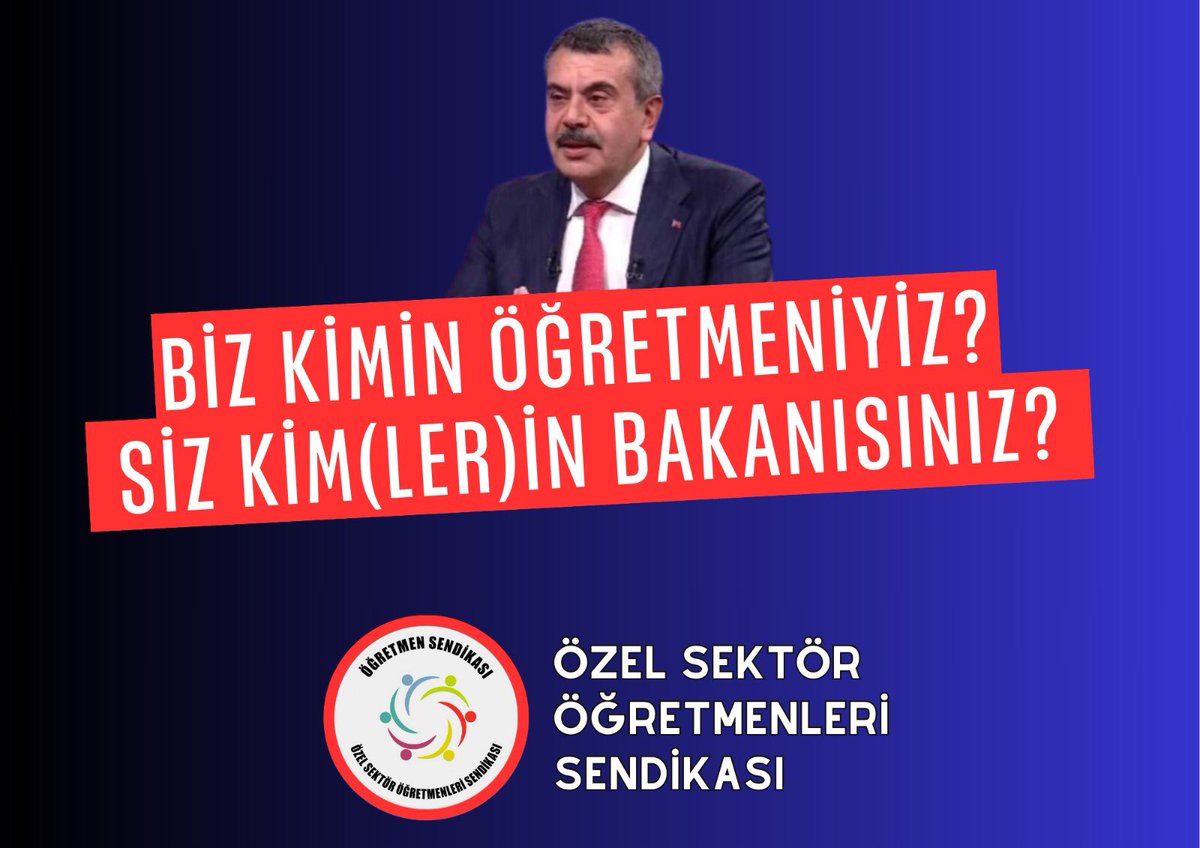 ❗️Bizler, kölelik sistemine denk çalışma koşullarımızı değiştirebilmek, özlük haklarımızı kazanabilmek için mücadele ederken; <a href="/Yusuf__Tekin/">Yusuf Tekin</a>, bizleri “KPSS’yi kazanamamış öğretemenler” olarak tanımladı ve yetersiz olduğumuzu vurguladı. Bizler soruyoruz:
 #BizKiminÖğretmeniyiz