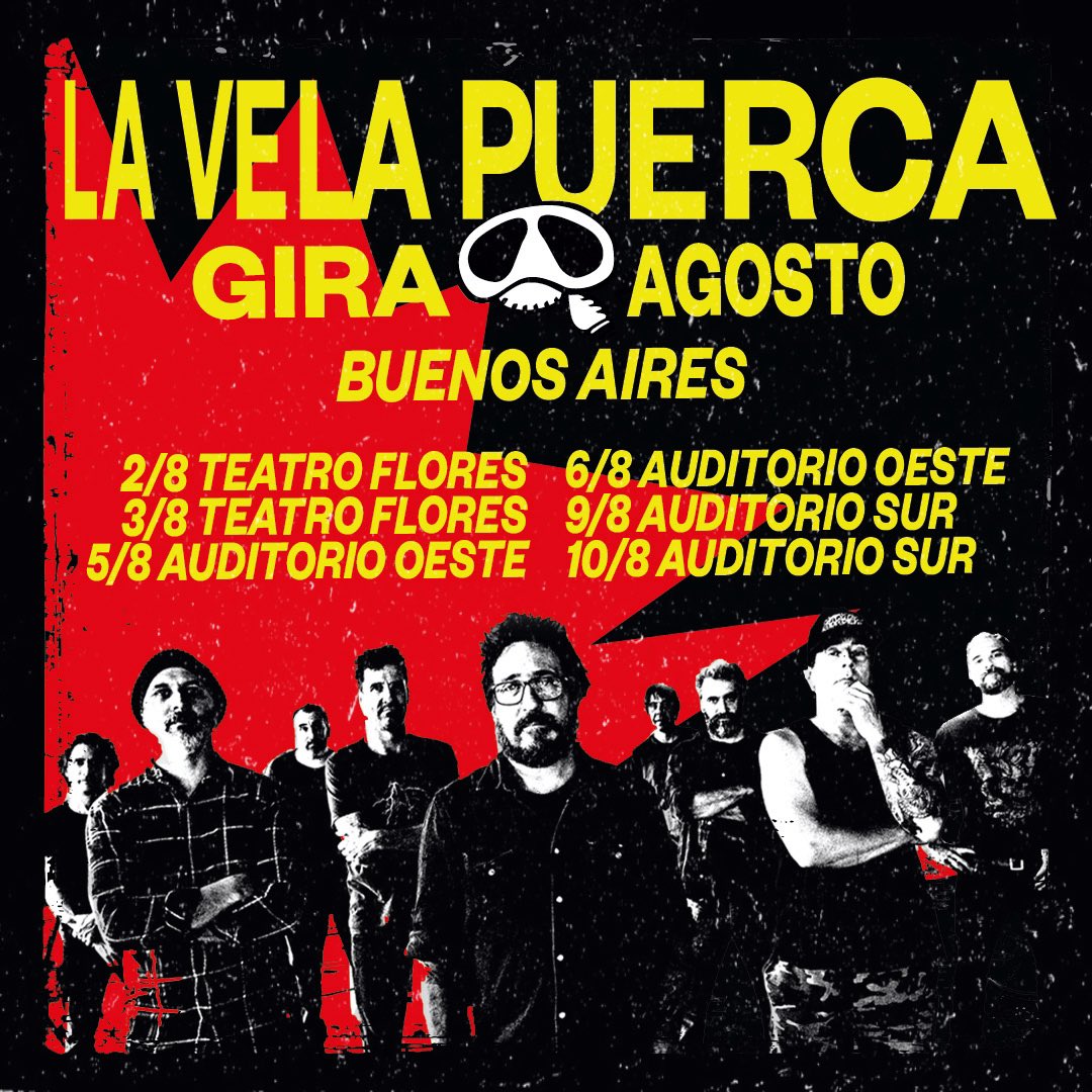 LaVela_Oficial's tweet photo. 🇦🇷🐽
En agosto volvemos a Argentina!!!!
🤘🐽🤘

Entradas: 
https://t.co/BnvT2WFuSi

🗓02/08 Flores / Teatro Flores
🗓03/08 Flores / Teatro Flores
🗓05/08 Haedo / Auditorio Oeste
🗓06/08 Haedo / Auditorio Oeste
🗓09/08 Temperley / Auditorio Sur
🗓10/08 Temperley / Auditorio Sur https://t.co/h4fNa9df2N