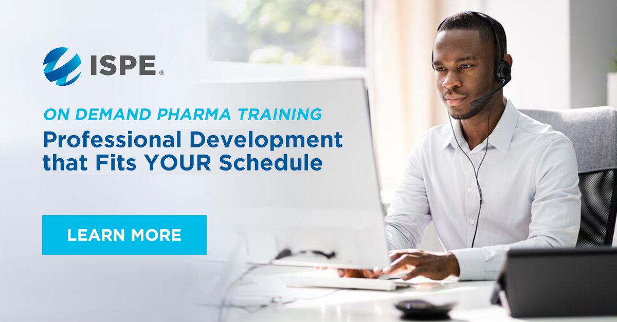 Get on demand pharmaceutical training from ISPE. Browse courses from topics covering Biotechnology, GAMP®, Validation, Facilities, HVAC and more. Save on travel expenses and learn on your own schedule. 

Browse Courses Now: bit.ly/3rs7dPE

#ISPE #ISPEtraining