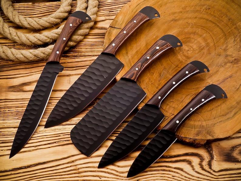 Hand Forged High Carbon Steel Chef Knife Set of 5 Pieces with Wenge Wood Handle

For Sale 
Interested buyers DM me thank you!

We also take custom orders.

#knives #Damascus #BBQ #BBQUSA #cheflife