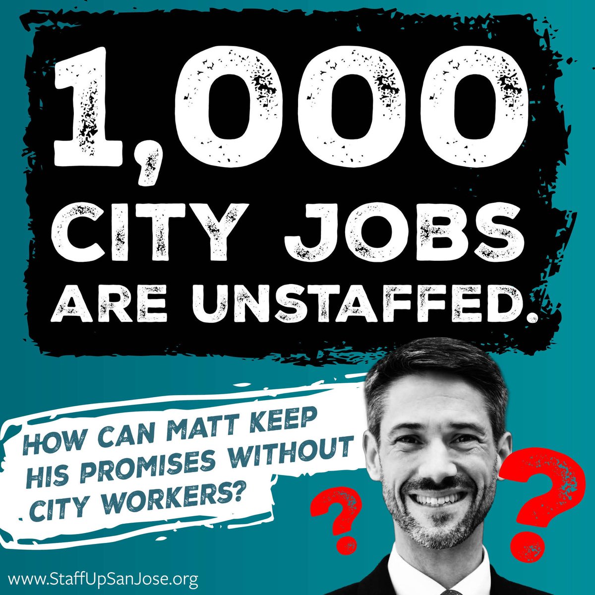 IFPTE21's tweet image. But with over 1,000+ vacant job positions, how can Mayor @MattMahanSJ keep his promises to residents? It’s time to #StaffUpSanJose!