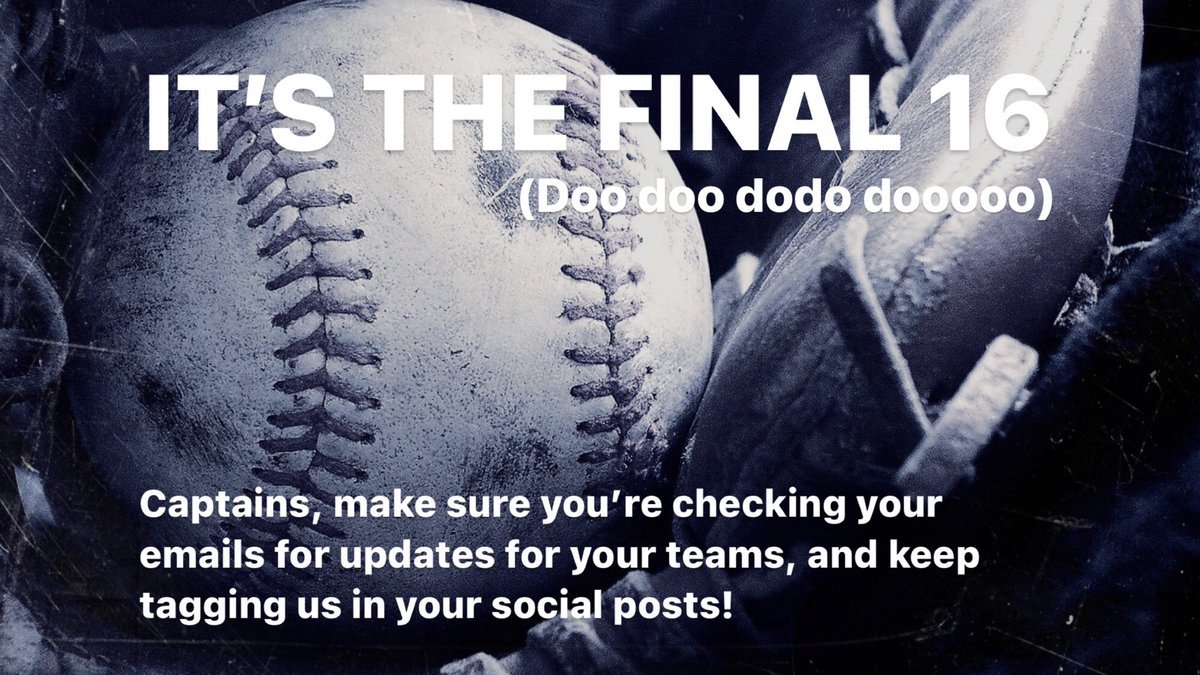 CharitySoftball's tweet photo. Alright teams! We’re getting closer to the quarter finals! Make sure you’ve arranged your games and keep an eye on your inboxes for all the committee updates!

GOOD LUCK TEAMS! 🥎 https://t.co/etpDsLNDOp