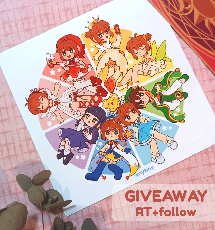 ⭐️🎀GIVEAWAY🎀⭐️ Win a print of the Cardcaptor Sakura color wheel!! Worldwide shipping To participate: ❤️RT this tweet ❤️Follow me! 💌You can also tag a friend!💌 Ends july 28 Thank you very much for all the support and good luck!❤️🍀