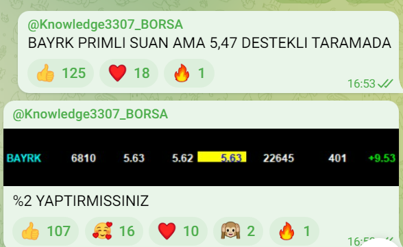 Dün dostlarla başbaşa  canlıseans kanalım 

t.me/Knowledge3307_…
( TAMAMEN #UCRETSIZ VE TŞK. BEGENI ÜCRETİ İLE ÇALIŞIR)

#bayrk #verenel tarama dün #tavan kapadık.
Bugünde #tavan kapadık.

#bayrk %14 kazanca ulastı..