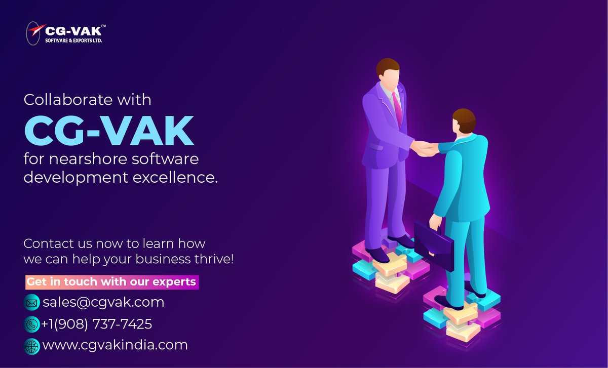 cgvak's tweet image. Looking for reliable nearshore software development? Look no further!
cgvakindia.com/nearshore-soft…
Mail us📧: sales@cgvak.com
#cgvak #nearshoreoutsourcing #nearshoresoftwaredevelopment #nearshoringsoftwaredevelopers #nearshoring #collaboration #softwaredevelopment