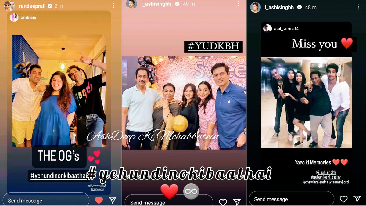 😭😭😭 #yehundinokibaathai family

❤♾
<a href="/Ashisinghh/">Ashi Singh</a> @irandeeprai