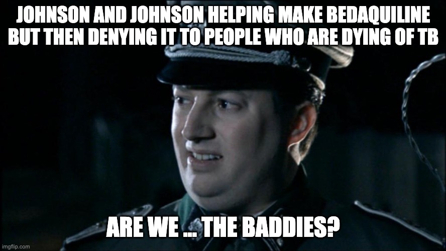 sportswithjohn's tweet image. Good afternoon, @JNJNews and @JNJGlobalHealth. We have reached the meme point of the campaign to get you to stop trying to evergreen bedaquiline.