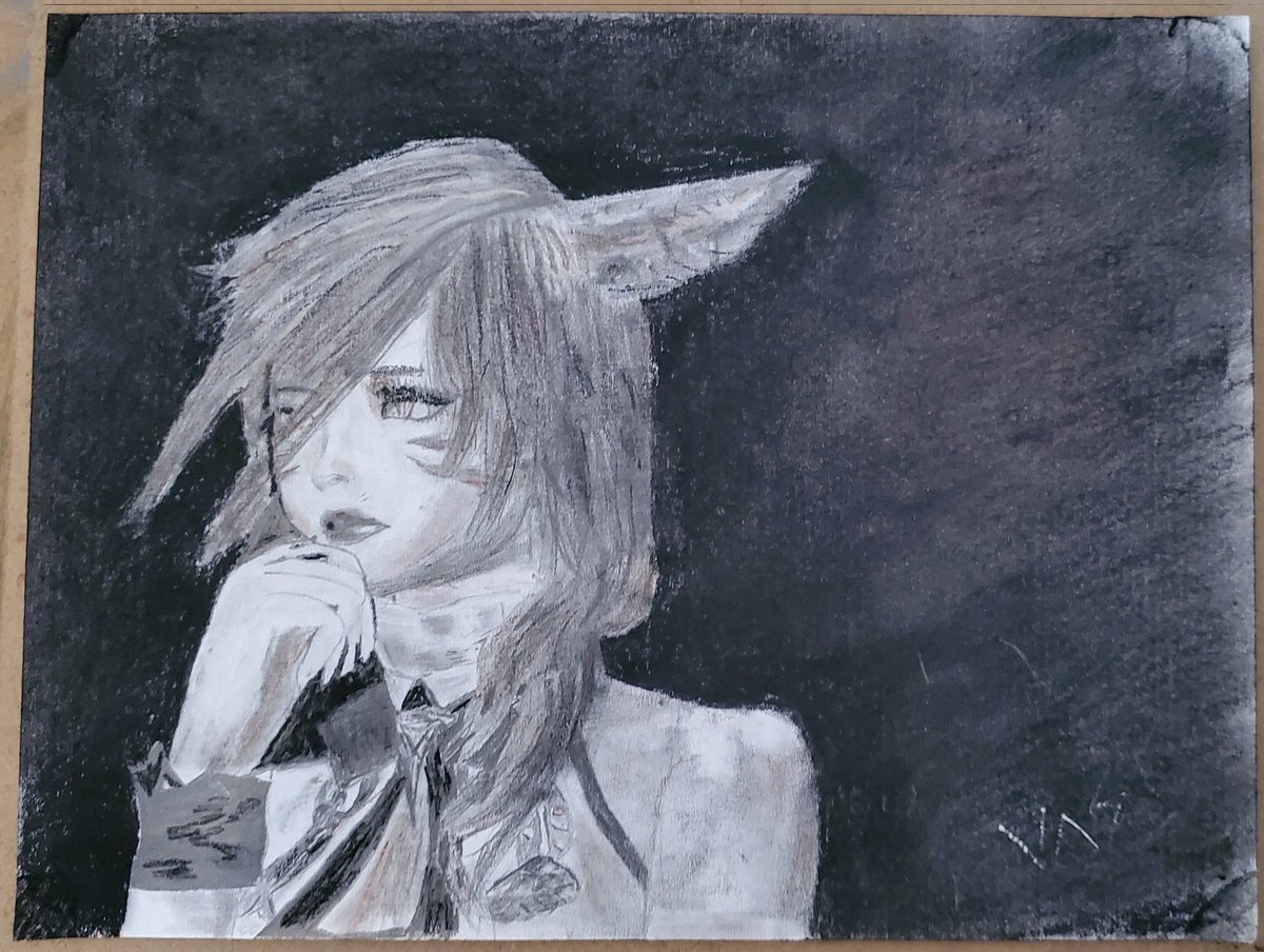 Miqote portrait traditional dry media
8*11
graphite, charcoal, red, orange, and brown chalk.
#ffxivart #eorzea #miqote #impressionism #impressionist #atelier #traditionalart #traditionalart #portrait <a href="/FF_XIV_EN/">FINAL FANTASY XIV</a>