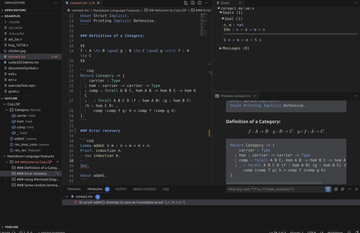 We are happy to announce a new release of coq-lsp, a language server and client(s) for <a href="/CoqLang/">The Rocq Prover</a> .

coq-lsp 0.1.7 brings many features, including improved markdown support and a new extensible command line compiler based on Flèche.

Full announcement at coq.discourse.group/t/ann-coq-lsp-…