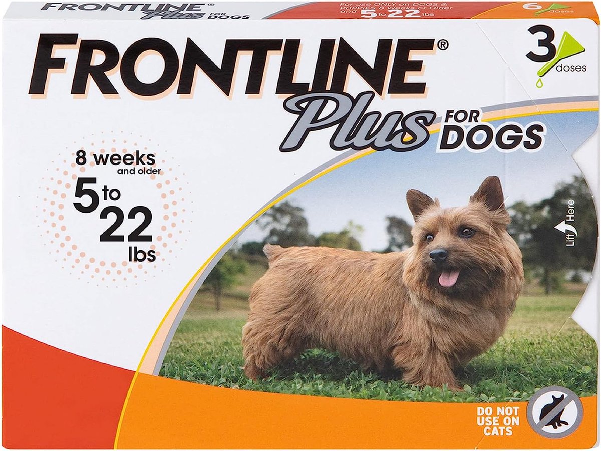 MdSorifuldms12's tweet image. FRONTLINE® Plus for Dogs Flea and Tick Treatment (Small Dog, 5-22 lbs.) 3 Doses (Orange Box)

You Save:$22.74 (45%)

More Info: amzn.to/44lI9sb

#frontlineplus #fleaandticktreatment #smalldog #5to22lbs #threedoses #orangepack #dualactionformula #fipronil #methoprene