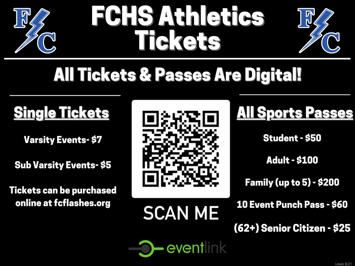 FCFlashes's tweet photo. All Sports Passes for the 2023/24 school year are available for purchase! Join us for our Home Events and help cheer the Flashes on to Victory! #WeAreFlashes⚡️ https://t.co/D4544piZnr
