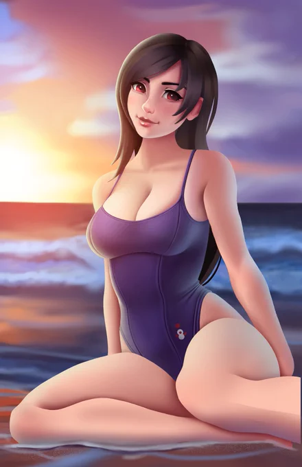Day 5 of Posting Summer Girls - Tifa Which swimsuit looks best on her? 
