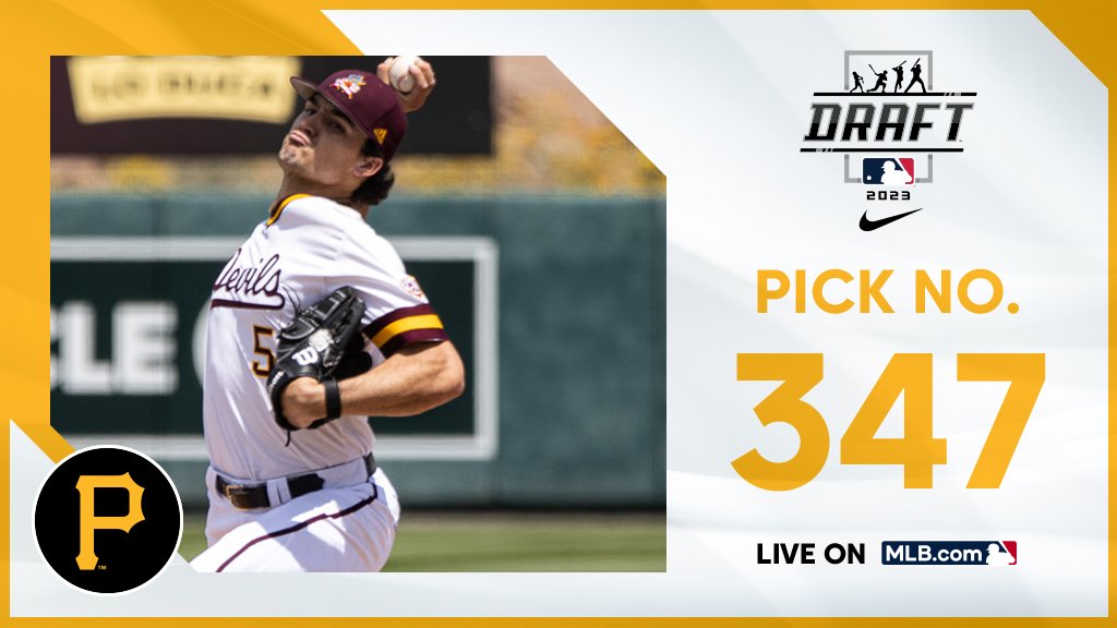 With the 347th pick, the <a href="/Pirates/">Pittsburgh Pirates</a> select <a href="/ASU_Baseball/">Sun Devil Baseball</a> right-handed pitcher Khristian Curtis, No. 197 on the Top 250 Draft Prospects list.

Live: atmlb.com/3JT6NbB