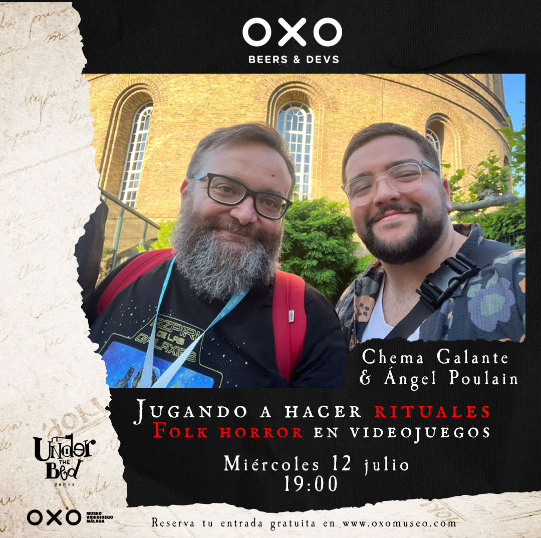 Mañana a las 19:00 tienes una cita si te gusta el terror 👀

Los guapísimos <a href="/angelpoulain/">𝑨𝒏𝒈𝒆𝒍 𝑷𝒐𝒖𝒍𝒂𝒊𝒏 👁🗝✨</a> y <a href="/chemagalante/">chema</a> darán una charlita súper interesante en <a href="/oxomuseo/">OXO Museo del Videojuego Málaga</a> sobre el folk horror en videojuegos 👻

¡Reserva ya tu entrada gratuita!

#gamedev #indiedev