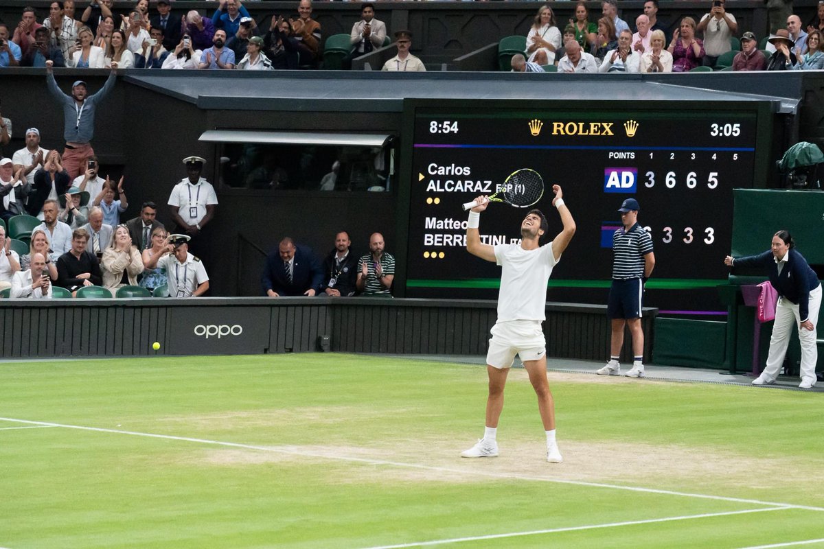 What a fantastic match yesterday!!! <a href="/carlosalcaraz/">Carlos Alcaraz</a> was simply sensational, and I felt very lucky to have been there to experience it. 🎾😍

#Wimbledon #wimbledon2023