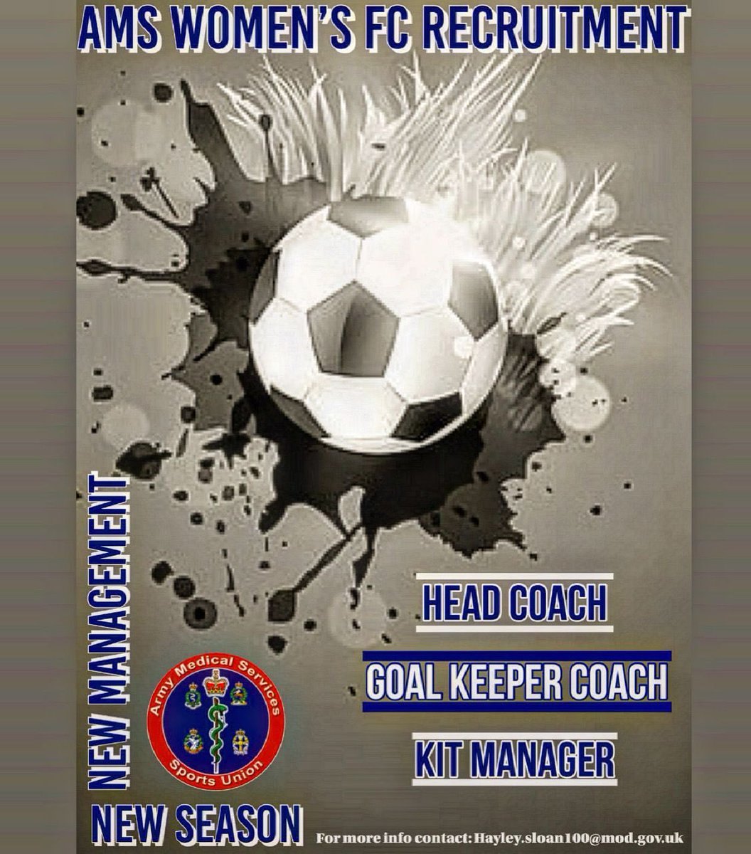 Football_AMSW's tweet photo. Can you help the AMS women’s FC? We are recruiting! https://t.co/NKxPEdD1tE