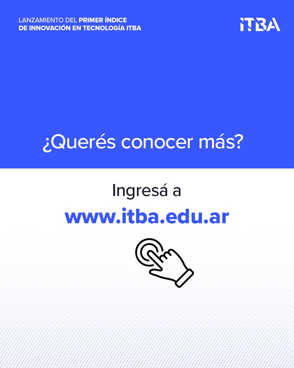 El Hub de Innovación del ITBA lanzó el primer índice de innovación en tecnología de Argentina para medir el impacto de la tecnología en la calidad de vida de las personas.

Si querés conocer los resultados podés ingresar en itba.edu.ar/indice-innovac…