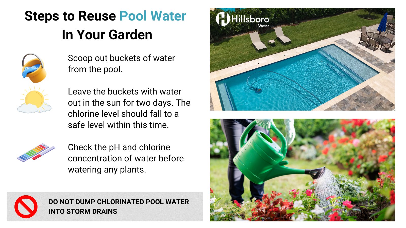 Hillsboro Water Dept on Twitter "Have a pool? Reuse the water for