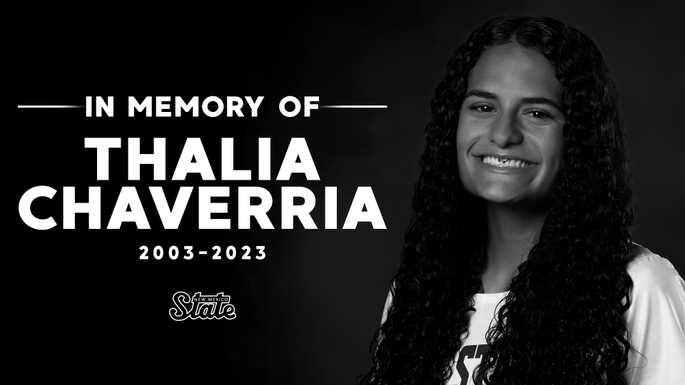 Today, the NM State community is mourning the loss of one of its family members, Thalia Chaverria.

Our thoughts go out to her family, friends and teammates as they navigate through this difficult time.

We love you, 2💜

Statement: bit.ly/3D7vqgP