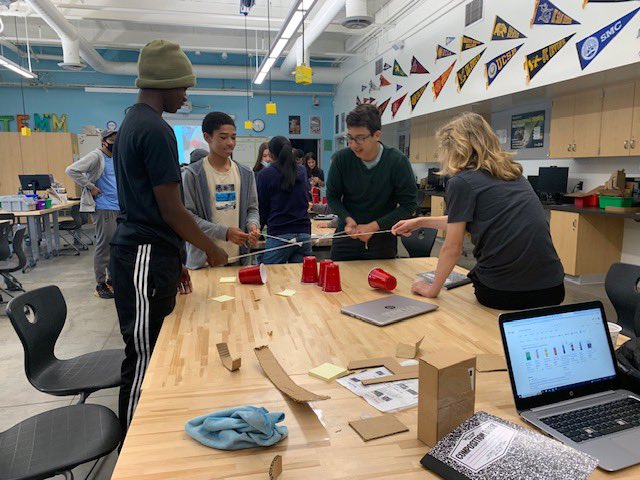 CTE_LLearningLA's tweet image. One of the major elements of a #LinkedLearning Summer Bridge program is for incoming students to get to know each other so their transition to a new school goes smoother. At @VHSGondos program, students do fun team projects in which they must interact and work together.
