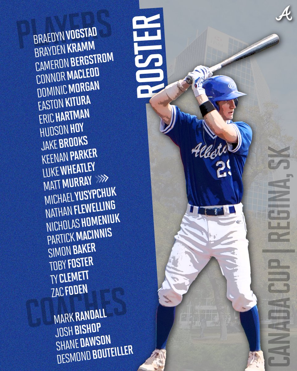 <a href="/baseballcanada/">Baseball Canada 🇨🇦⚾️</a> Cup Roster Announced! 👏🏻

Congrats to all these young men who will be competing in Regina, SK from August 9th-13th! 

#TeamAB #BCanNats23