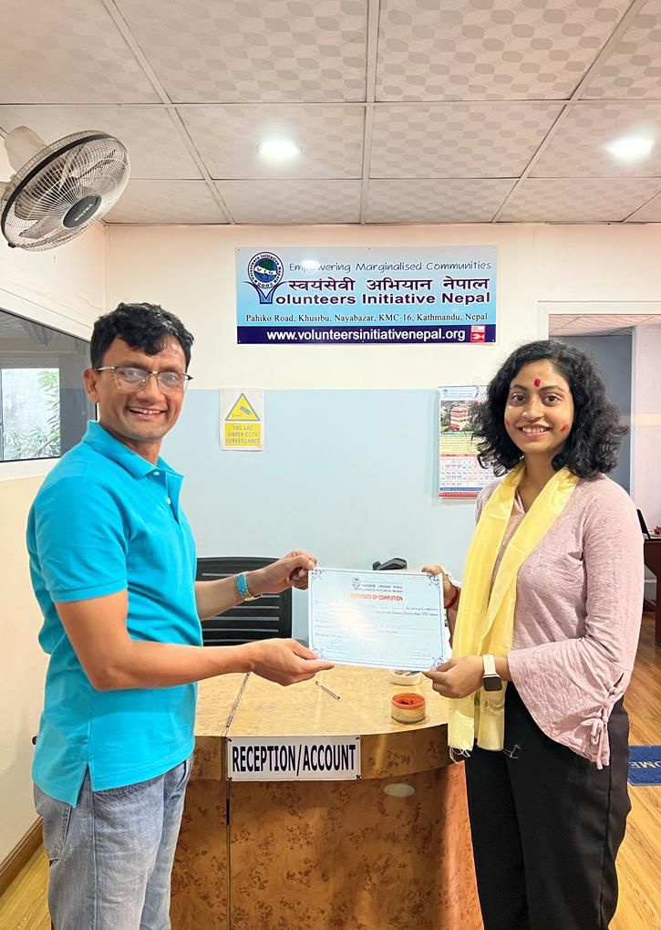 MaryadaNeupane's tweet photo. First Internship as a Communication Intern ✔️
 I chose the best platform for my Internship where my skills are recognised and polished by the amazing Supervisor Richa Ji &amp; inclusive VIN team who are always welcoming. 
The whole journey is worth learning with flexible teammates. https://t.co/o7AUnCjFgU