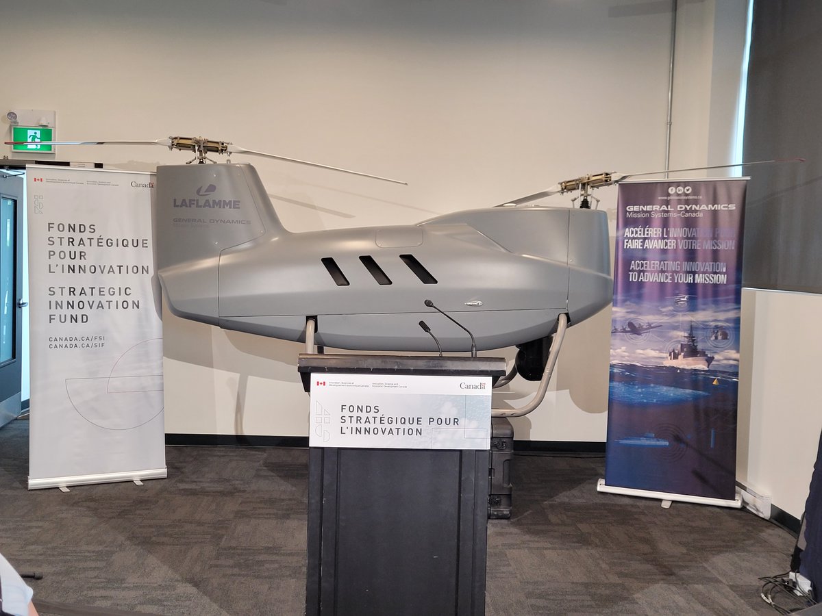 ISED_CA's tweet photo. Today, the #GoC announced an investment in @GDMS_C’s Centre of Excellence to help commercialize a remotely piloted aerial system produced by Quebec-based Laflamme Aero.
Learn more: https://t.co/2O8T9Qp9xP
#CdnAerospace #RPAS https://t.co/06NbsFBPht