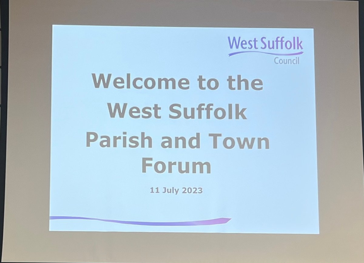 JoeMasonCB9's tweet photo. The Parish and Town Forum is an interesting meeting that happens only a few times a year. It’s a chance to hear from parish councillors across West Suffolk, as opposed to district councillors. It’s a good to hear what the the new administration wishes to share with the parishes. https://t.co/QFXv7IuFmQ