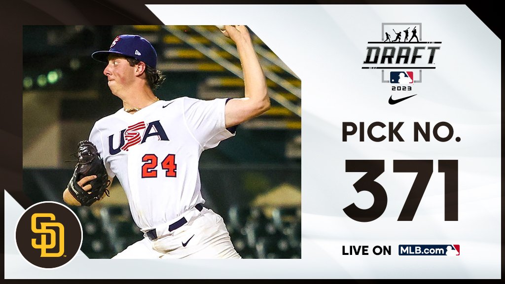 With the 371st pick, the <a href="/Padres/">San Diego Padres</a> select Ocean Lakes HS (Va.) left-handed pitcher Blake Dickerson, No. 158 on the Top 250 Draft Prospects list.

Live: atmlb.com/3JT6NbB