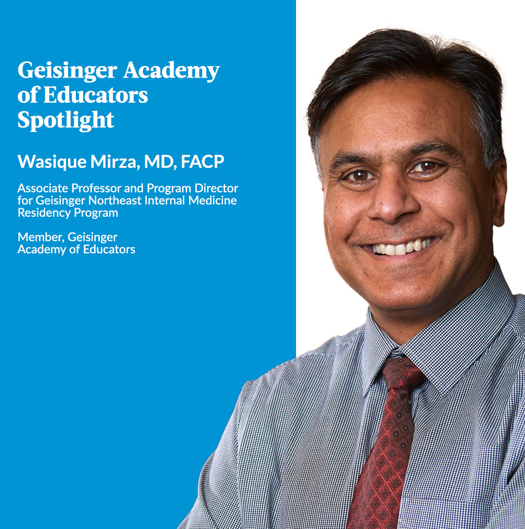 Meet Dr. Mirza!
Dr. Wasique Mirza was born in Pakistan, where he completed his medical education. He’s inspired by the evolution of medical education over the past two decades and looks forward to the opportunities for growth that the academy offers.