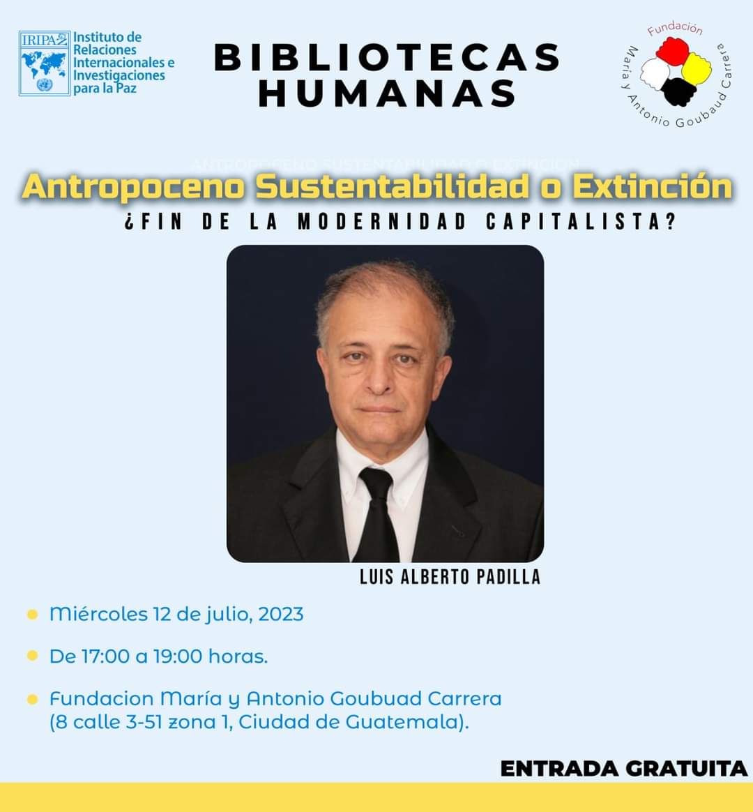 IRIPAZ's tweet photo. Este miércoles 12 de julio, acompáñanos a escuchar al doctor Luis Alberto Padilla en Bibliotecas Humanas. 

¡Entrada gratuita! https://t.co/c7WECQbrQk