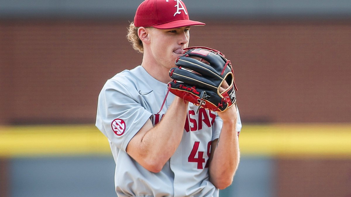 ChoateMason's tweet photo. Arkansas RHP Cody Adcock has been selected by the Cincinnati Reds in the 13th round of the 2023 MLB Draft. https://t.co/i6R1QK7mbH