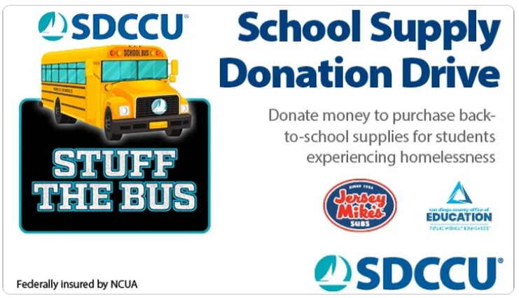alphageeks's tweet image. Please consider a donation for school supplies to: SDCCU Stuff the Bus gofund.me/e1c27002